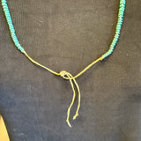 Santo Domingo turquoise heishe necklace with complimentary earrings. Traditional neck wrap (5/81)