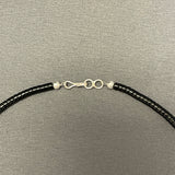 Mary Louise Tafoya, Kewa (Santo Domingo) Pueblo Multi-Stone Mosaic Flower Pendant on Jet Necklace (5/253)