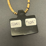 Mary Louise Tafoya, Kewa (Santo Domingo) Pueblo Multi-Stone Mosaic Pendant on Melon Shell  Bead Necklace (5/251)