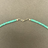 Mary Louise Tafoya, Kewa (Santo Domingo) Pueblo Multi-Stone Mosaic Pendant on Turquoise Rolled Bead Necklace (5/252)