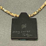 Mary Louise Tafoya, Kewa (Santo Domingo) Pueblo Multi-Stone Mosaic Pendant on Melon Shell  Bead Necklace (5/250)