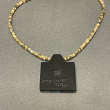 Mary Louise Tafoya, Kewa (Santo Domingo) Pueblo Multi-Stone Mosaic Pendant on Melon Shell  Bead Necklace (5/250)