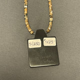Mary Louise Tafoya, Kewa (Santo Domingo) Pueblo Multi-Stone Mosaic Pendant on Melon Shell  Bead Necklace (5/250)