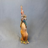 Cecil Calnimptewa Hopi Corn-Grinding Girl (Palhik Mana) Carving, genuine Hopi   (RS215)