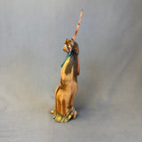 Cecil Calnimptewa Hopi Corn-Grinding Girl (Palhik Mana) Carving, genuine Hopi   (RS215)