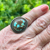 Vintage Navajo Turquoise and Sterling Silver Ring-size 6  (BH6)