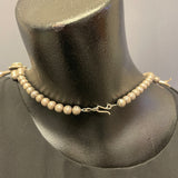 Vintage Navajo Squash Blossom Necklace with Turquoise Stones, authentic Native American  (GSP4)