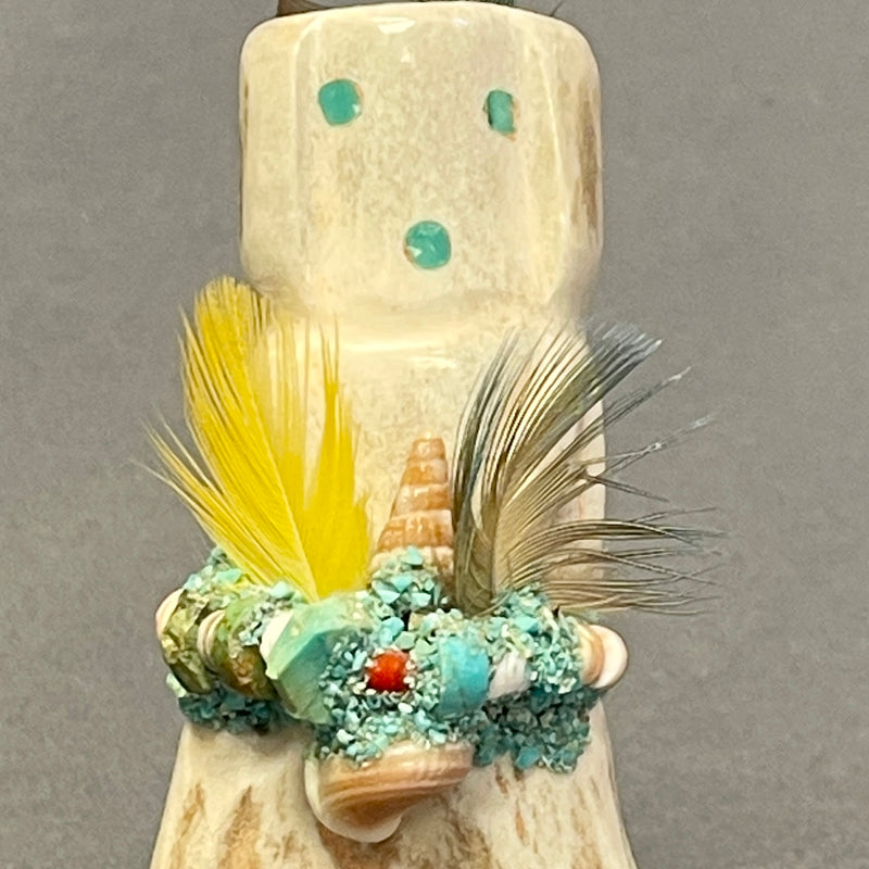 Zuni Carved Antler Corn Maiden Fetish  (AC58)