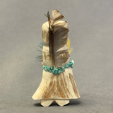 Zuni Carved Antler Corn Maiden Fetish  (AC58)
