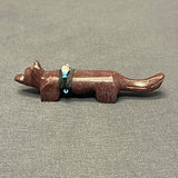 Zuni Fox Fetish Carved from Pipestone  (VW171)