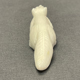 Zuni Fox Fetish Carved from White Marble (RK214)