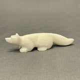 Zuni Fox Fetish Carved from White Marble (RK214)