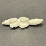 Zuni Fox Fetish Carved from White Marble (RK214)