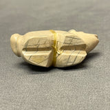 Picasso Marble Zuni Bear Fetish with Turquoise Arrowhead Gift Bundle  (RK218)