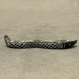 Etched Jet Zuni Snake Fetish with Turquoise by Roselle Gonzalez, Zuni   (2/55)