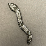 Etched Jet Zuni Snake Fetish with Turquoise by Roselle Gonzalez, Zuni   (2/55)