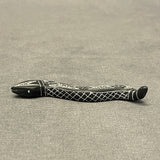 Etched Jet Zuni Snake Fetish with Turquoise by Roselle Gonzalez, Zuni   (2/55)