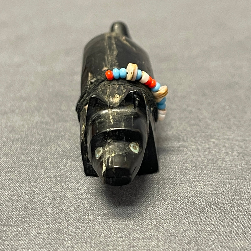 Zuni Coyote Fetish Carved from Black Jet  (VW170)