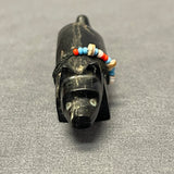 Zuni Coyote Fetish Carved from Black Jet  (VW170)
