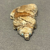 Picasso Marble Badger Fetish by Derrick Kaamasee, Zuni (1/412)