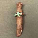 Zuni Pipestone Fox Fetish with Turquoise Gift Bundle   (VW168)