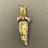 Coyote Fetish Carved from Spotted Serpentine (VW165)
