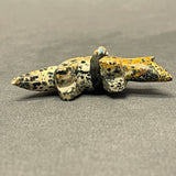 Coyote Fetish Carved from Spotted Serpentine (VW165)