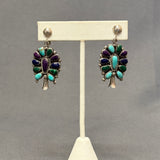 Juliana Williams, Navajo - Multi-Stone Squash Blossom Necklace and Earrings SET, vintage  (GSP8)