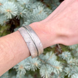 Michael Kirk, Isleta Pueblo Sterling Silver Feather Cuff Bracelet    (SS14)