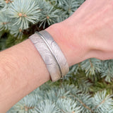 Michael Kirk, Isleta Pueblo Sterling Silver Feather Cuff Bracelet    (SS14)