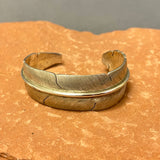 Michael Kirk, Isleta Pueblo Sterling Silver Feather Cuff Bracelet    (SS14)