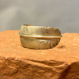 Michael Kirk, Isleta Pueblo Sterling Silver Feather Cuff Bracelet    (SS14)