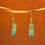 Supersmith Navajo Turquoise Inlay Dangle Earrings   (SS60)