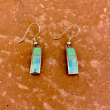 Supersmith Navajo Turquoise Inlay Dangle Earrings   (SS60)