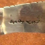 Royce "Eagle Boy" Kohlmeyer, Jemez Pueblo Sterling Silver Cuff with Turquoise, vintage  Native American   (5/168)