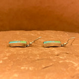 Supersmith Navajo Turquoise Inlay Dangle Earrings   (SS60)