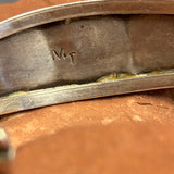 Authentic Navajo Five Stone Bracelet with Natural Turquoise, vintage (5/281)