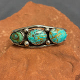 Vintage Navajo Sterling Silver and Natural Turquoise Bracelet   (5/282)