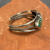 Vintage Navajo Sterling Silver and Natural Turquoise Bracelet   (5/282)
