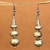 Navajo Sterling Silver Beaded Dangle Earrings, authentic Native American (4/47)