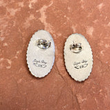 Royce "Eagle Boy" Kohlmeyer, Jemez Pueblo Sterling Silver Shadowbox Earrings with Turquoise   (5/125)