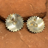 Authentic Navajo Sterling Silver Concho-style Post Earrings, vintage  (SS99)