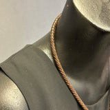 Authentic Hopi Sterling Silver and 14k Gold Overlay Bolo Tie with Kachina Design - Milson Taylor? (SS137)