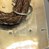 Authentic Hopi Sterling Silver and 14k Gold Overlay Bolo Tie with Kachina Design - Milson Taylor? (SS137)