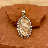 Authentic Navajo Sterling Silver and Mammoth Tooth Pendant   (9/365)