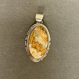 Authentic Navajo Sterling Silver and Mammoth Tooth Pendant   (9/365)