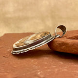 Authentic Navajo Sterling Silver and Mammoth Tooth Pendant   (9/365)