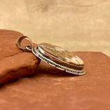 Authentic Navajo Sterling Silver and Mammoth Tooth Pendant   (9/365)