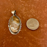 Authentic Navajo Sterling Silver and Mammoth Tooth Pendant   (9/365)