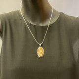 Authentic Navajo Sterling Silver and Mammoth Tooth Pendant   (9/365)